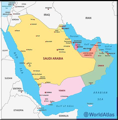 Arabian Peninsula Oases Map