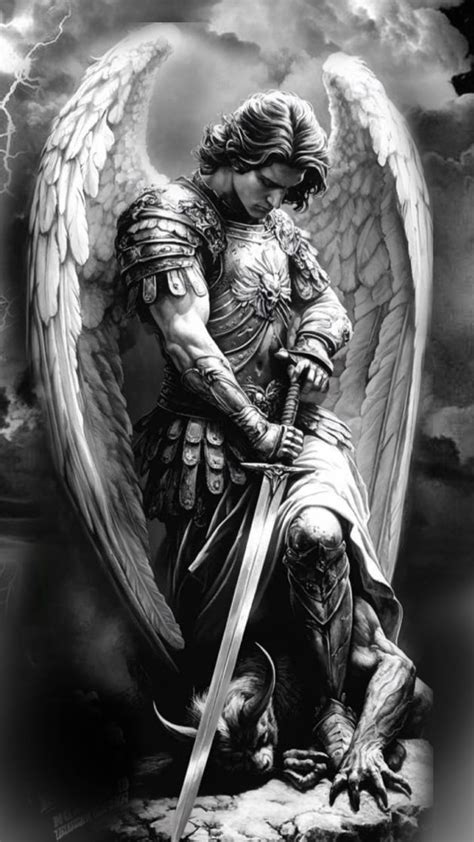 Archangel Michael Tattoo St Michael Tattoo Michael Art Aztec Warrior