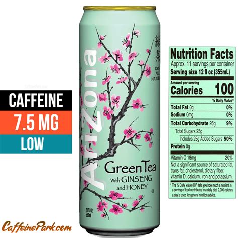 Arizona Green Tea Caffeine Content How Much Is In Arizona Green Tea Caffeine Content How Much Is In
