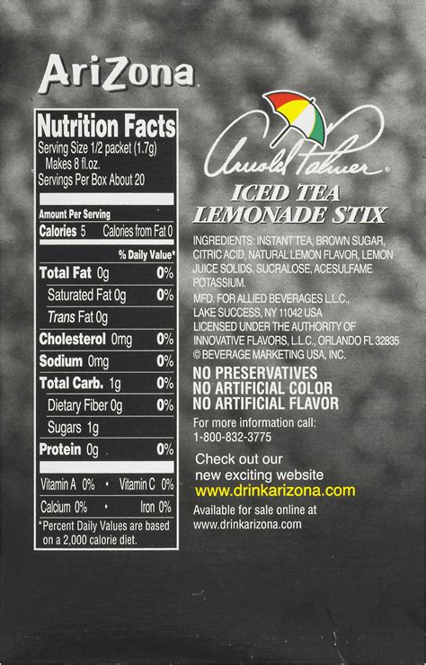 Arnold Palmer Nutrition Information Besto Blog