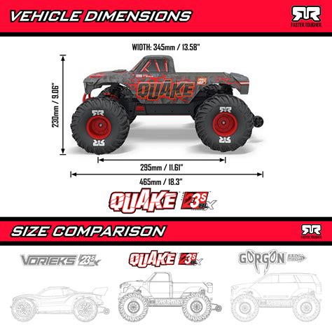 Arrma 1 10 Quake 223S Dsc 2Wd Rtr Brushless Monster Truck Green Ara3537t2