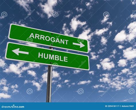 Arrogant Humble Traffic Sign Stock Image Image Of Blue Prefer 209418117