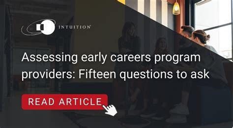 Assessing Early Careers Program Providers Fifteen Questions To Ask