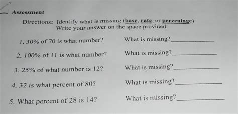 Assessment Directions Identify What Is Missing Base Rate Or Assessment Directions Identify What Is Missing Base Rate Or