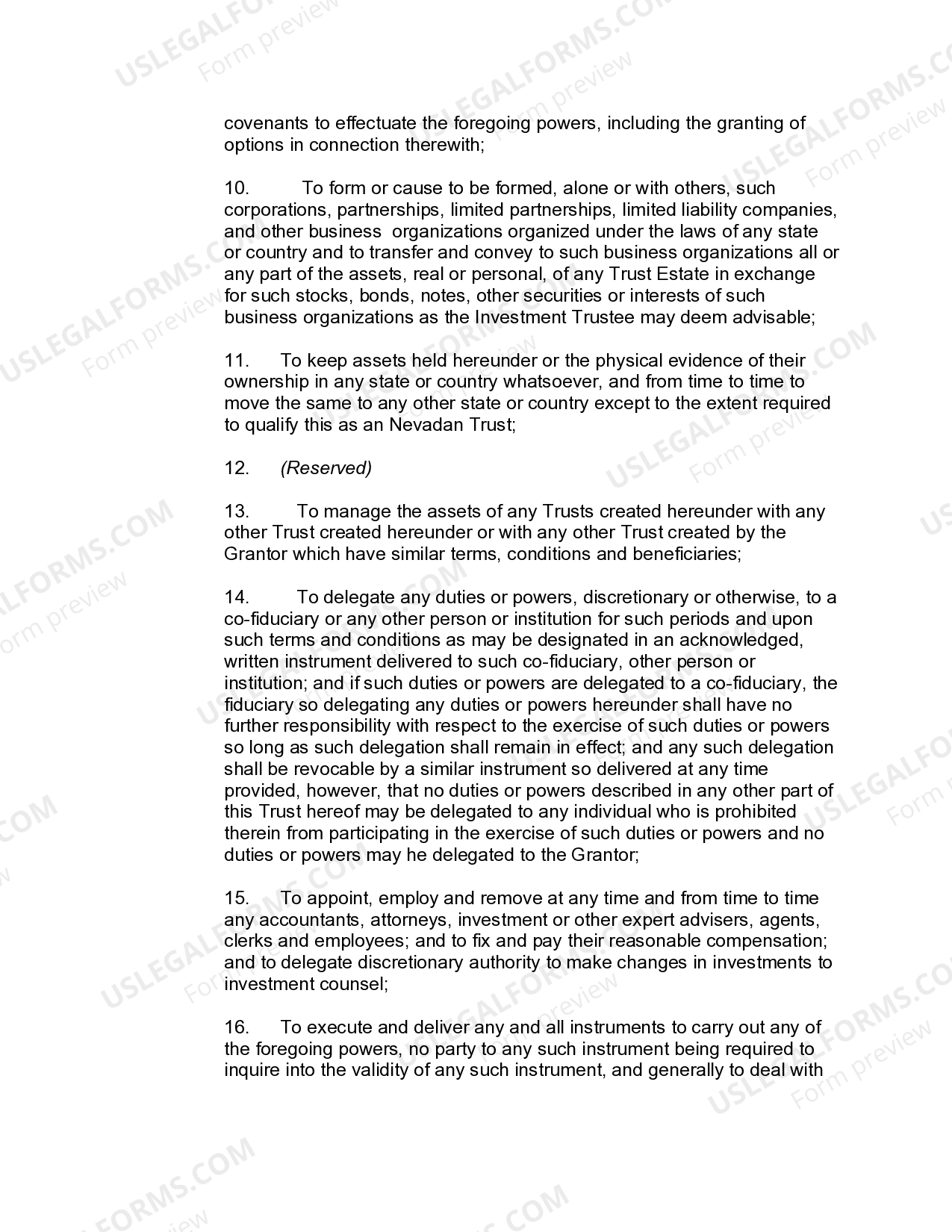 Asset Protection Trust Template For Medicaid Us Legal Forms