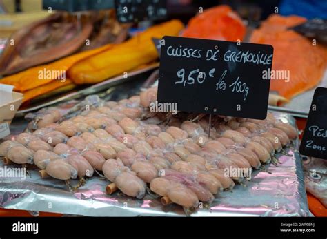 Assortment Of Meat On Weekly Food Market In France English Translation