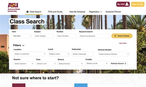 Asu Class Search Prototypes Figma