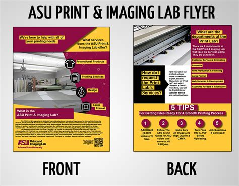 Asu Print Imaging Lab Flyer Mockups On Behance