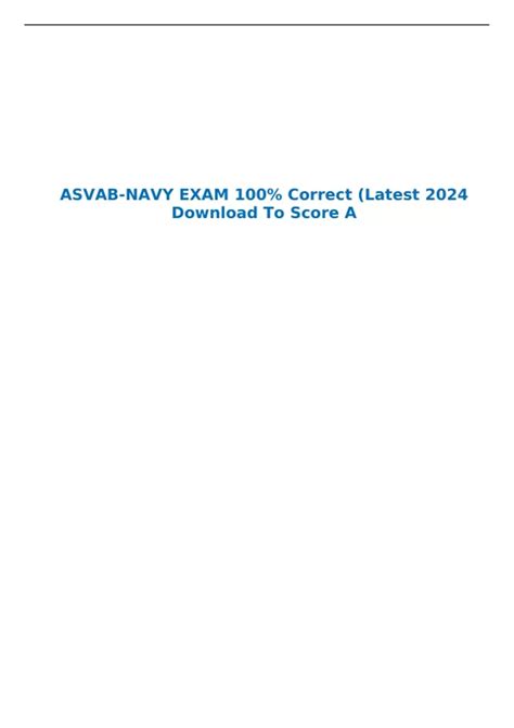 Asvab-Navy Exam 100% Correct (Latest 2024 Download To Score A - Picat ... Asvab-Navy Exam 100% Correct (Latest 2024 Download To Score A - Picat ...