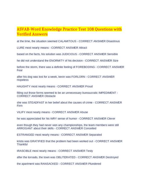 Asvab Word Knowledge Guide Proven Tips Free Practice Test Duran Learning