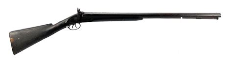 At Auction Antique 12 Ga Side By Side Double Barrel Black Powder Shotgun