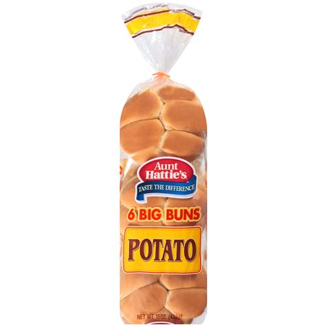 Aunt Hattie S Potato Sandwich Buns 6 Ct 15 Oz Food 4 Less