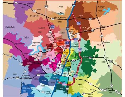 Austin Zip Code Map 2024 Zip Code Mapped
