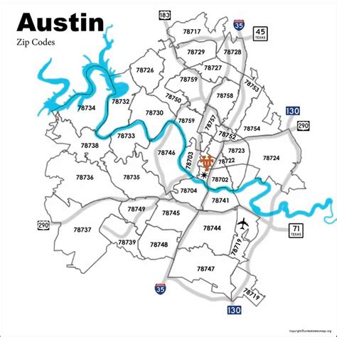 Austin Zip Code Map, Austin Texas Zip Code Map, 42% Off
