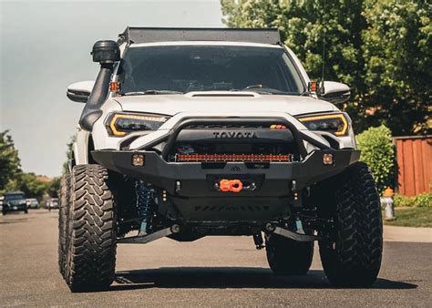 Backwoods Adventure Mods Hi Lite Overland Front Bumper With Prerunner Bull Bar Black 10 24 4Runner