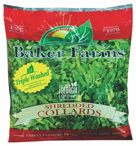 Baker Farms Shredded Collards 2 Lb Baker S