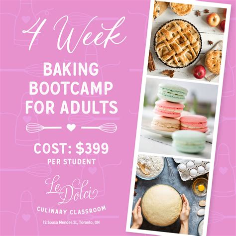 Baking Boot Camp For Adults 4 Week Le Dolci