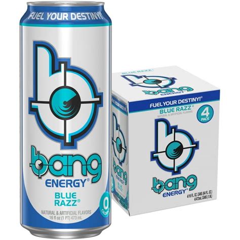 Bang Energy Blue Razz 4 Pack 16 Fl Oz Hy Vee Aisles Online Grocery Shopping