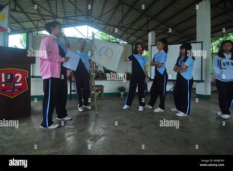 Banga Philippines 23Rd Mar 2018 The Citizenship Advancement Training Of Infant Jesus Academy Deals With The Exposure To Basic Knowledge Unfamiliar Situations And Experiences As Well As Activities Related To Military Helps