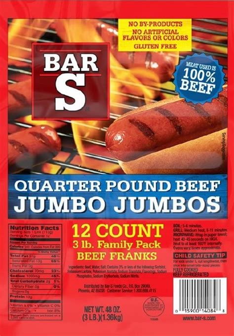 Bar S Quarter Pound Jumbo Jumbos Bar S Foods