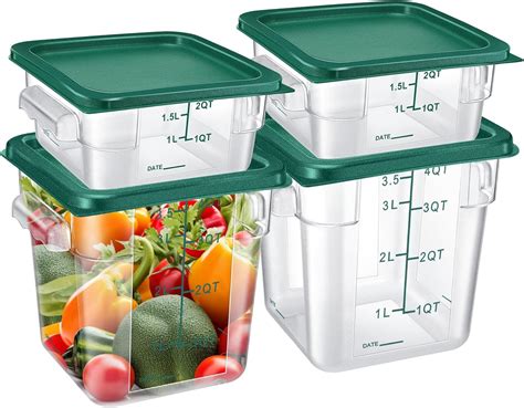 Barydat Food Storage Containers 4 Pack Baking Containers Storage Set