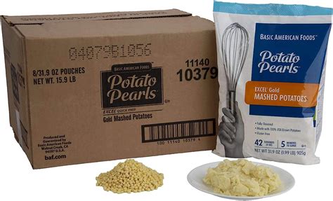 Basic American Foods Potato Pearls Excel Gold Mashed Potato 31 9 Ounce 8 Per Case