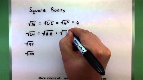 Basic Math Square Roots Youtube Basic Math Square Roots Youtube