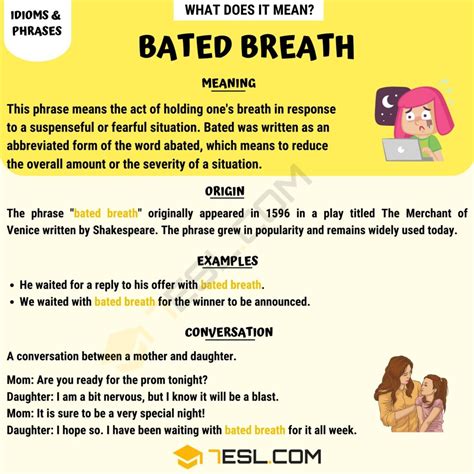 Bated Breath Meaning Origin Examples Of Use Grammarbrain