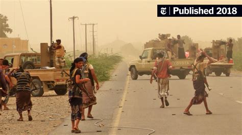 Battle Intensifies For Yemeni Port As Dock Workers Still Unload Aid The New York Times