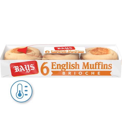 Bays Brioche English Muffins 6 Pc 12 Oz Foods Co