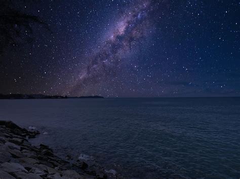 Beautiful Night With Sea Of Stars And The Milky Way Galaxy Stock Image Beautiful Night With Sea Of Stars And The Milky Way Galaxy Stock Image