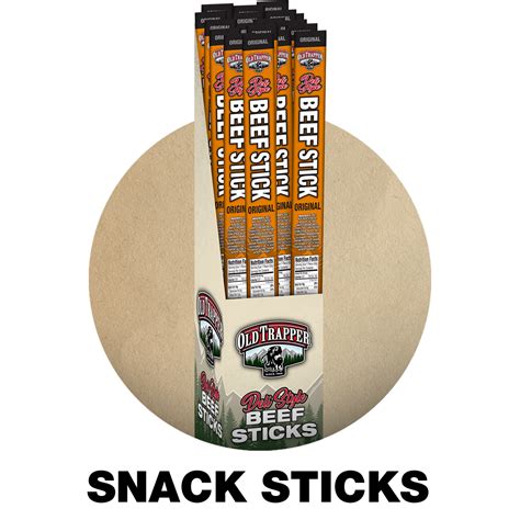 Beef Jerky Smoked Snacks Beef Sticks Made In Usa Old Trapper