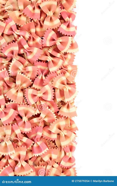 Beetroot Dyed Farfalle Italian Bow Tie Pasta Stock Photo Image Of