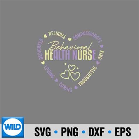 Behavioral Svg Behavioral Health Nurse Appreciation Heart Svg Wildsvg