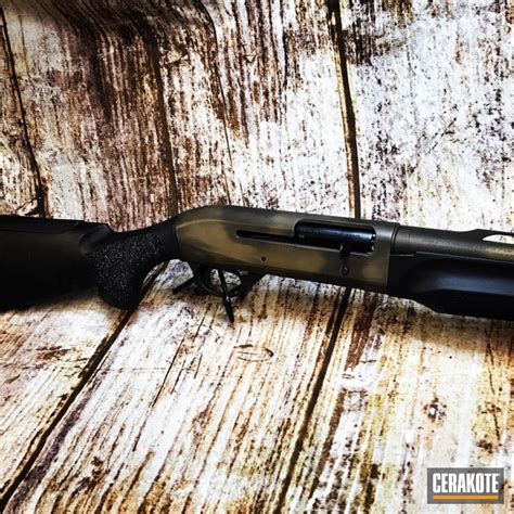 Benelli M2 20 Gauge Shotgun In A Cerakote Distressed Finish By Russell Woske Cerakote