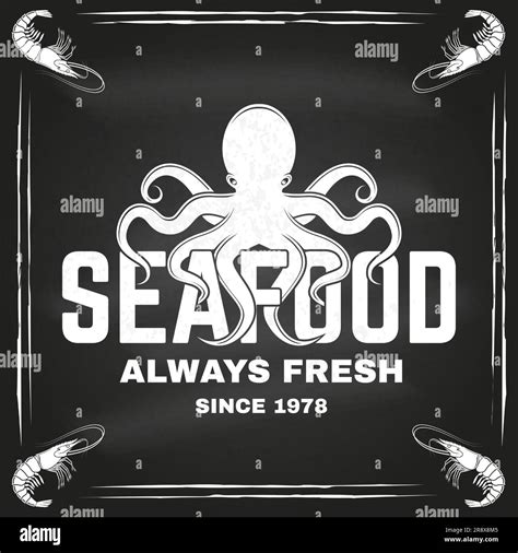 Best Seafood Fresh Octopus Vector Illustration For Seafood Emblem Best Seafood Fresh Octopus Vector Illustration For Seafood Emblem