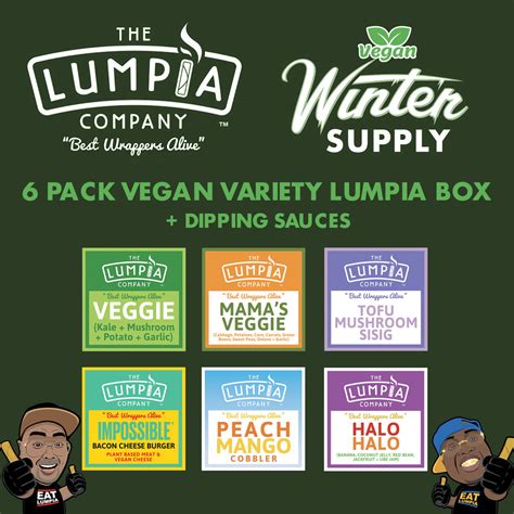 Best Wrappers Alive Vegan Lumpia Frozen Variety Box Limited The Lumpia Company