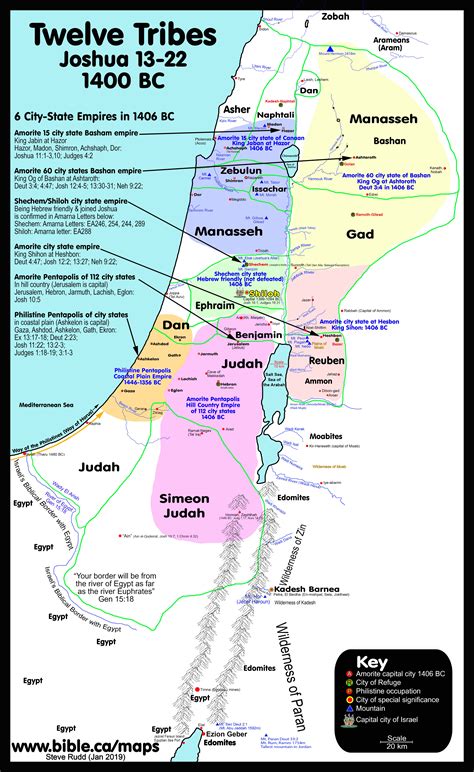 Bible Maps Twelve Tribes In Canaan From Joshua To Saul 1400 1100 Bc