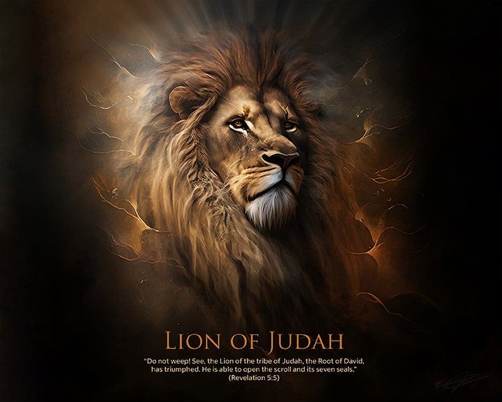 Biblical Illustration Christian Art The Lion Of The Tribe Of Judah