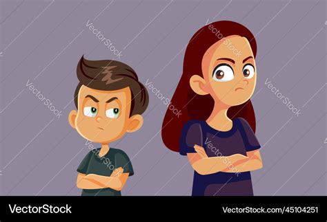 Big Sister Fighting With Her Brother Cartoon Vector Image Big Sister Fighting With Her Brother Cartoon Vector Image