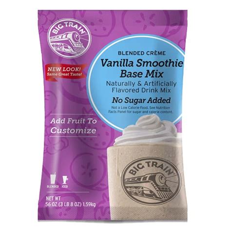 Big Train No Sugar Added Vanilla Smoothie Frappe Mix