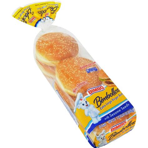 Bimbo Bimbollos Extra Large Burger Buns With Sesame Seeds 19 8 Oz Delivery Or Pickup Near Me Instacart