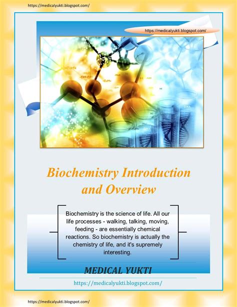 Biochemistry Introduction And Overview Medical Yukti