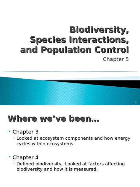 Biodiversity Species Interactions And Population Control Ppt Download