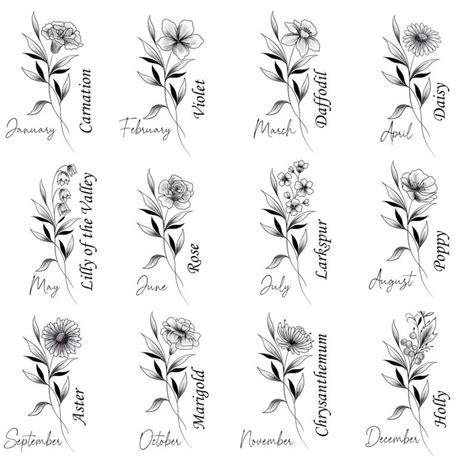 Discover the Beauty of Birth Month Flowers Tattoos for Beginners