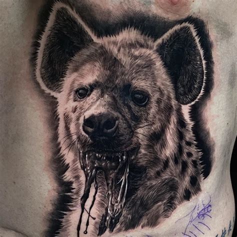 Blackwork Stipple Hyena Tattoo Blackwork Stipple Hyena Tattoo