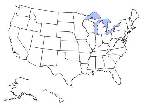 Blank Political Map United States