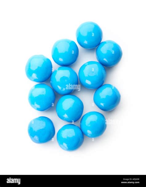 Blue Bubble Gum Balls Isolated On White Stock Photo Alamy