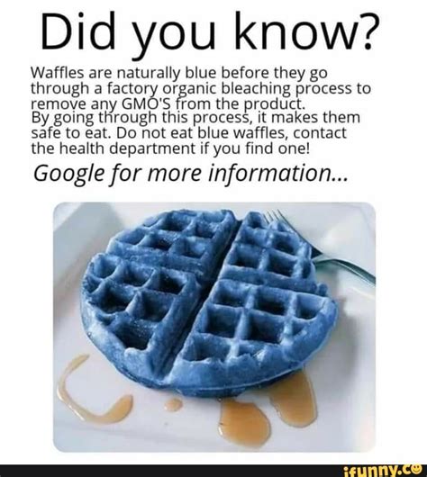 Blue Waffle Health Department Do Not Eat Gmo Percy Jackson Did You