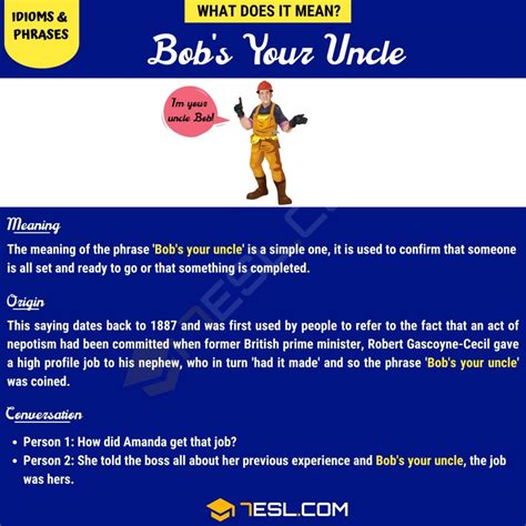 Bob S Your Uncle Meaning Origin And Examples 7Esl